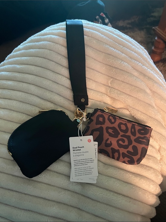lululemon athletica Handbags - lululemon athletica Dual Pouch Wristlet in Black and Brown Leopard Print